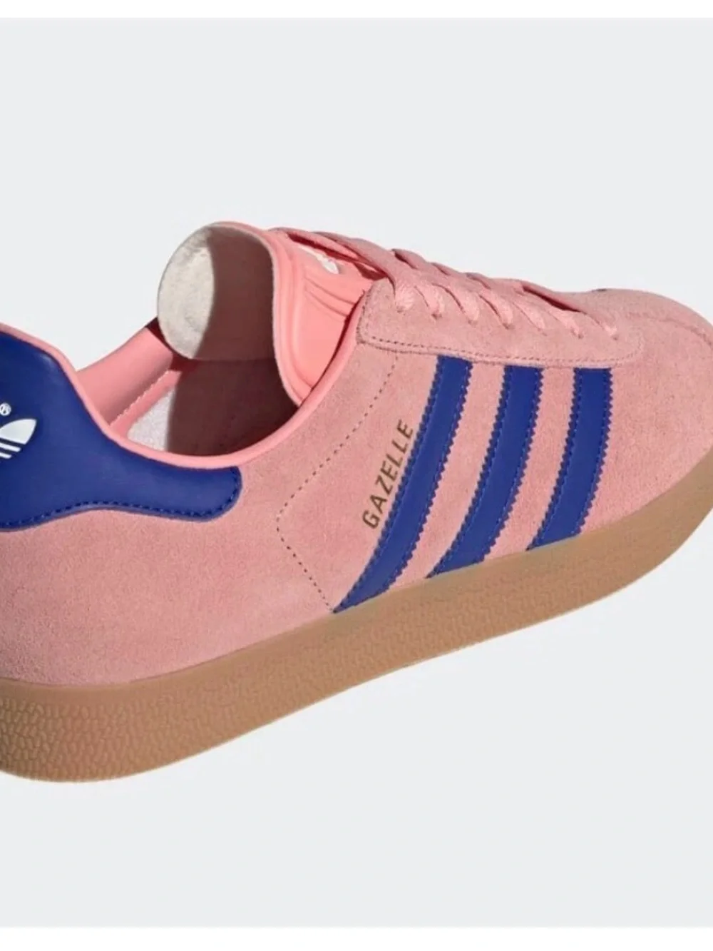 adidas Pink Suede Sneakers with Blue Stripes